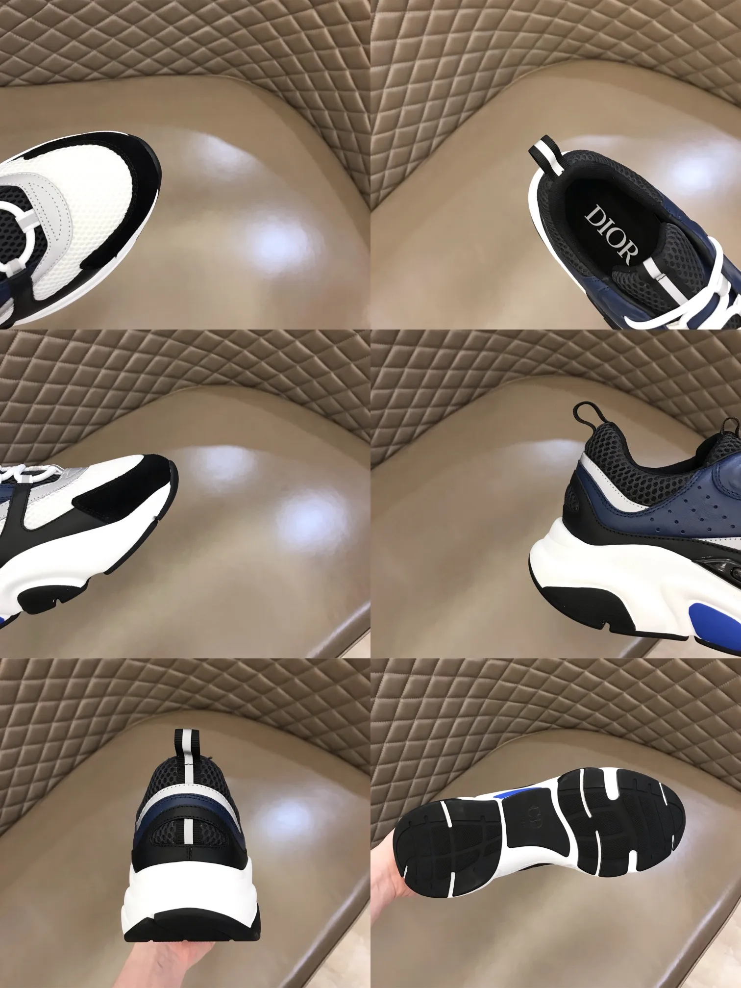 Factory price: 480💰 ◾️▫️Dior D®️ x 🆕 (high version) B22 men's jogging fashion sneakers, this single product draws inspiration from retro jogging shoes. It adopts a thick low-top design, with an upper made of black cow leather and mesh fabric, and a black and white engraved rubber sole. Black mesh fabric tongue and heel counters complement black laces, with an embossed "Di~r" logo embellishment on the side. These sneakers can be mixed and matched with a classic suit for a sporty chic look! Size: 39-45 (38, 46 can be customized)